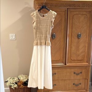 Moon River Beige Knit Top